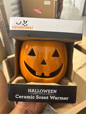 Ceramic Orange Pumpkin Jack-o-lantern Wax Melt Fragrance Bar Warmer Walmart